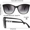 imageThe Fresh Womens Oversized Square Jackie O Cat Eye Hybrid Butterfly Fashion Sunglasses  Exquisite Packaging718802blackSilver