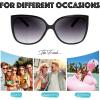 imageThe Fresh Womens Oversized Square Jackie O Cat Eye Hybrid Butterfly Fashion Sunglasses  Exquisite Packaging719202 New Black