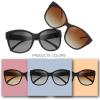 imageThe Fresh Womens Oversized Square Jackie O Cat Eye Hybrid Butterfly Fashion Sunglasses  Exquisite Packaging7192black