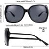 imageThe Fresh Womens Oversized Square Jackie O Cat Eye Hybrid Butterfly Fashion Sunglasses  Exquisite Packaging723301black