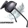 imageThe Fresh Womens Oversized Square Jackie O Cat Eye Hybrid Butterfly Fashion Sunglasses  Exquisite Packaging723301black