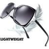 imageThe Fresh Womens Oversized Square Jackie O Cat Eye Hybrid Butterfly Fashion Sunglasses  Exquisite Packaging727701crystal Black