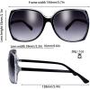 imageThe Fresh Womens Oversized Square Jackie O Cat Eye Hybrid Butterfly Fashion Sunglasses  Exquisite Packaging727701crystal Black