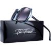 imageThe Fresh Womens Oversized Square Jackie O Cat Eye Hybrid Butterfly Fashion Sunglasses  Exquisite Packaging727703crystal Blue Black Paint