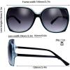 imageThe Fresh Womens Oversized Square Jackie O Cat Eye Hybrid Butterfly Fashion Sunglasses  Exquisite Packaging727703crystal Blue Black Paint