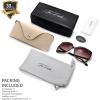 imageThe Fresh Womens Oversized Square Jackie O Cat Eye Hybrid Butterfly Fashion Sunglasses  Exquisite Packaging727704pcrystal Brown Black Paint