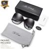imageThe Fresh Womens Oversized Square Jackie O Cat Eye Hybrid Butterfly Fashion Sunglasses  Exquisite Packaging729901black