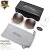 imageThe Fresh Womens Oversized Square Jackie O Cat Eye Hybrid Butterfly Fashion Sunglasses  Exquisite Packaging729903champagne