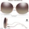 imageThe Fresh Womens Oversized Square Jackie O Cat Eye Hybrid Butterfly Fashion Sunglasses  Exquisite Packaging729903champagne