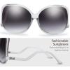 imageThe Fresh Womens Oversized Square Jackie O Cat Eye Hybrid Butterfly Fashion Sunglasses  Exquisite Packaging729904crystal Grey