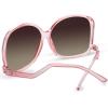imageThe Fresh Womens Oversized Square Jackie O Cat Eye Hybrid Butterfly Fashion Sunglasses  Exquisite Packaging729905crystal Pink