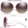 imageThe Fresh Womens Oversized Square Jackie O Cat Eye Hybrid Butterfly Fashion Sunglasses  Exquisite Packaging729905crystal Pink