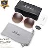 imageThe Fresh Womens Oversized Square Jackie O Cat Eye Hybrid Butterfly Fashion Sunglasses  Exquisite Packaging729905crystal Pink