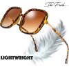 imageThe Fresh Womens Oversized Square Jackie O Cat Eye Hybrid Butterfly Fashion Sunglasses  Exquisite Packaging730001 Demi