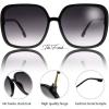 imageThe Fresh Womens Oversized Square Jackie O Cat Eye Hybrid Butterfly Fashion Sunglasses  Exquisite Packaging730003 Black