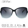 imageThe Fresh Womens Oversized Square Jackie O Cat Eye Hybrid Butterfly Fashion Sunglasses  Exquisite Packaging731603 Crystal Blue Black Paint
