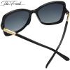 imageThe Fresh Womens Oversized Square Jackie O Cat Eye Hybrid Butterfly Fashion Sunglasses  Exquisite Packaging731605 Black