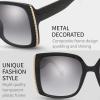 imageThe Fresh Womens Oversized Square Jackie O Cat Eye Hybrid Butterfly Fashion Sunglasses  Exquisite Packaging731701black