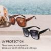 imageThe Fresh Womens Oversized Square Jackie O Cat Eye Hybrid Butterfly Fashion Sunglasses  Exquisite Packaging731702leopard Print