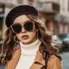 imageThe Fresh Womens Oversized Square Jackie O Cat Eye Hybrid Butterfly Fashion Sunglasses  Exquisite Packaging731702leopard Print