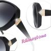 imageThe Fresh Womens Oversized Square Jackie O Cat Eye Hybrid Butterfly Fashion Sunglasses  Exquisite Packaging732701 Black