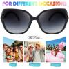 imageThe Fresh Womens Oversized Square Jackie O Cat Eye Hybrid Butterfly Fashion Sunglasses  Exquisite Packaging732701 Black