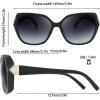 imageThe Fresh Womens Oversized Square Jackie O Cat Eye Hybrid Butterfly Fashion Sunglasses  Exquisite Packaging732701 Black