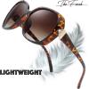 imageThe Fresh Womens Oversized Square Jackie O Cat Eye Hybrid Butterfly Fashion Sunglasses  Exquisite Packaging732702 Leopard Print