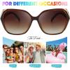 imageThe Fresh Womens Oversized Square Jackie O Cat Eye Hybrid Butterfly Fashion Sunglasses  Exquisite Packaging732703 Crystal Brown Black Paint
