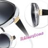 imageThe Fresh Womens Oversized Square Jackie O Cat Eye Hybrid Butterfly Fashion Sunglasses  Exquisite Packaging732704 Crystal Black