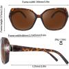imageThe Fresh Womens Oversized Square Jackie O Cat Eye Hybrid Butterfly Fashion Sunglasses  Exquisite Packaging7327pol02 Leopard Print