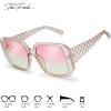 imageThe Fresh Womens Oversized Square Jackie O Cat Eye Hybrid Butterfly Fashion Sunglasses  Exquisite Packaging733001 Light Brown