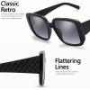 imageThe Fresh Womens Oversized Square Jackie O Cat Eye Hybrid Butterfly Fashion Sunglasses  Exquisite Packaging733003 Black