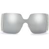 imageThe Fresh Womens Oversized Square Jackie O Cat Eye Hybrid Butterfly Fashion Sunglasses  Exquisite Packaging733102 White