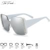imageThe Fresh Womens Oversized Square Jackie O Cat Eye Hybrid Butterfly Fashion Sunglasses  Exquisite Packaging733102 White
