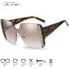 imageThe Fresh Womens Oversized Square Jackie O Cat Eye Hybrid Butterfly Fashion Sunglasses  Exquisite Packaging733103 Leopard Print