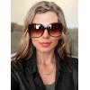 imageThe Fresh Womens Oversized Square Jackie O Cat Eye Hybrid Butterfly Fashion Sunglasses  Exquisite PackagingBrown black