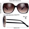 imageThe Fresh Womens Oversized Square Jackie O Cat Eye Hybrid Butterfly Fashion Sunglasses  Exquisite PackagingBrown black