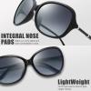 imageThe Fresh Womens Oversized Square Jackie O Cat Eye Hybrid Butterfly Fashion Sunglasses  Exquisite PackagingL20p01 Black