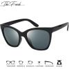 imageThe Fresh Womens Polarized Fashion Tip Pointed Cateye Sunglasses  Gift Box Package7414p01black