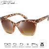 imageThe Fresh Womens Polarized Fashion Tip Pointed Cateye Sunglasses  Gift Box Package7414p02demoBrown
