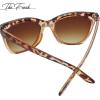 imageThe Fresh Womens Polarized Fashion Tip Pointed Cateye Sunglasses  Gift Box Package7414p02demoBrown