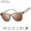 imageThe Fresh Womens Polarized Fashion Tip Pointed Cateye Sunglasses  Gift Box Package7416p03crystal Brown