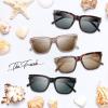 imageThe Fresh Womens Polarized Fashion Tip Pointed Cateye Sunglasses  Gift Box Package7416p03crystal Brown