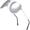 imageThe Fresh Classic Metal Frame Mirror Lens Aviator Sunglasses with Gift Box03ssilver