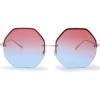 imageThe Fresh Fashion Designer Huge Hexagon Metal frame Ocean Colored Lens Sunglasses Gift Box1gold