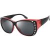 imageThe Fresh Fit Over Glasses Rhinestone Polarized Sunglasses for Women FR1F5610  Leather Eyeglasses CaseF5610p01 Crystal Black Light Burgundy  Grey