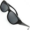 imageThe Fresh HD Polarized Wrap Around Shield Sunglasses for Wide Prescription Glasses Gift BoxF302shiny Black