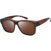 imageThe Fresh High Definition Polarized Wrap Around Shield Sunglasses for Glasses  Leather Eyeglasses Case  FR1F5611PF5611p04matte Tortoise  Brown