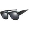 F5607rp02-crystal Blue/ Black Paint for Large Glasses